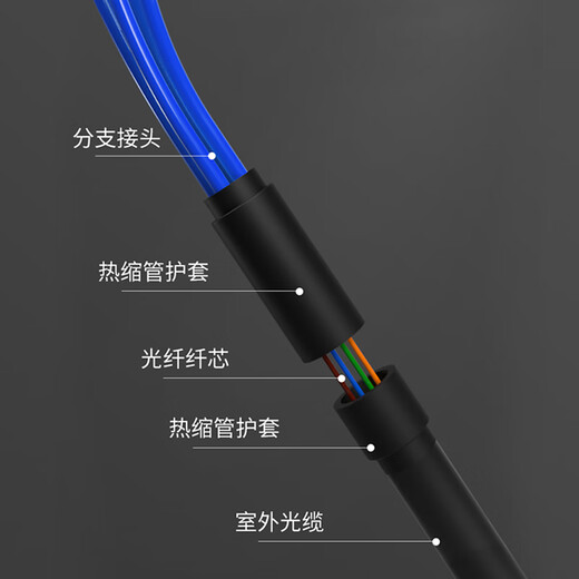 Ruichang Jiekang kostenloses Spleiß fertiges optisches Kabel Outdoor gepanzerte Einzelmodus Multimode 10 Gigabit Fibre Jumper Lüftermodell-vorgespannter Zweig-Kabel 4-Core 6-Core 8-Core 12-Core 24-Core FC/SC/ST/LC Outdoor-Panzermodus 10 Gigabit 4-Core (8.0) 1m