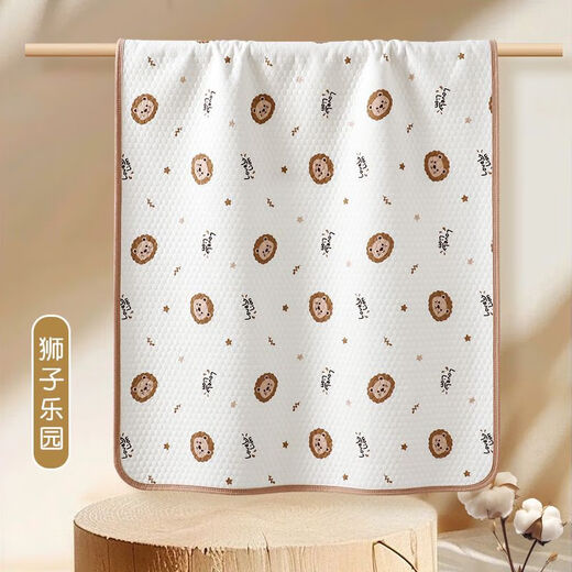 Disney Clase A puro algodón de orina algodón orina impermeable y almohadilla de orina lavable almohadilla de cuidados de edad anciana Tía de tía menstrual pañales Lion Paradise 50*70 (2 paquetes) Adecuado para bebés 0-1 Semana