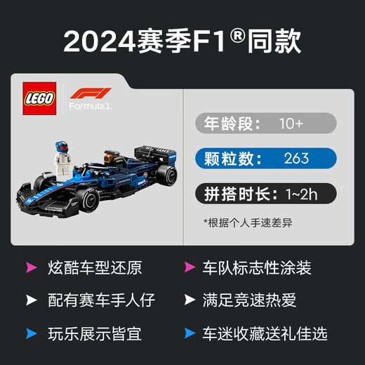 LEGO (LEGO) building block assembly racing series 77249 Williams F1 racing boys children's toys birthday gift