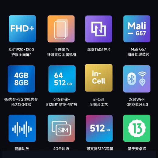 Cube Cube Cube iPlay50 mini 4G call game small tablet 8.4-inch palm game card phone online class game learning eight-core entertainment PAD 4G+128GB domestic version standard + back cover