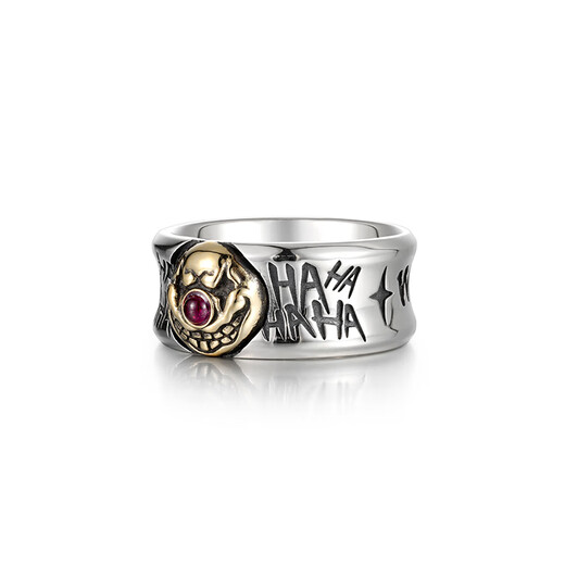 IDEAGEMER Clown Series 925 Silver Ring Men's Retro Original Niche Design Handsome Smiling Face Personalized Ring 925 Silver Clown Ring - Hong Kong No. 20