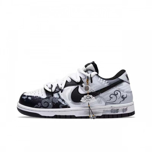 Nike (Nike) Custom Sneakers Dunk Space Limestone Freizeit und vielseitig Retro Old Black Beige Board Schuhe DD1391-601 (Team78-Heart-Signal) 40
