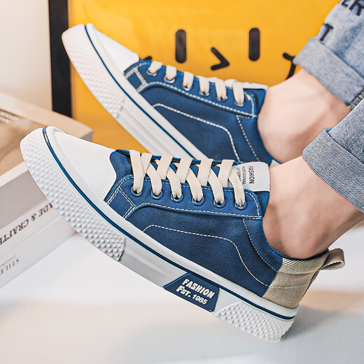 Zapatos de lienzo de changxiang huili zapatos para hombres deportes de primavera y zapatos casuales de skate trabaja y trabajan zapatos casuales zapatos de gran tamaño azul 39