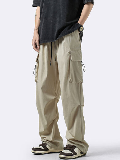 190 Pantalones de versión extendida altas para adolescentes masculinos Pantalones casuales Pantalones de paracaidismo Pantalones de deportes sueltos de 120 cm Black XL 183 o por encima de 130-155Jin [Jin equivale a 0.5 kg]