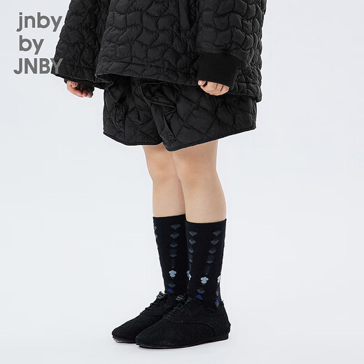 jnby by JNBY江南布衣童装秋冬羽绒短裤荷叶边菱格绗缝女童儿童裤子1M9E12370 001本黑 110 cm
