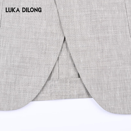 Lucadilong printemps [TT1840] Italien lavé en laine à machine costume léger luxe ajusté la veste de costume formel masculin gris clair l (50)
