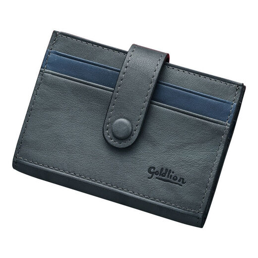 Jinlilai authentine en cuir bagage permis de conduire de conducteur portefeuille mince masculin multi-carte 2023 Nouvelle carte clip de carte Blue Grey