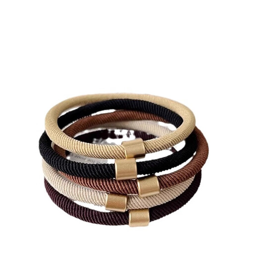 Nanbomaru Korean high-elasticity and durable rubber band girls' headband hairband high-end headband hairband hair accessories hair accessories leather case NW-FQ147 mixed color 5-piece set