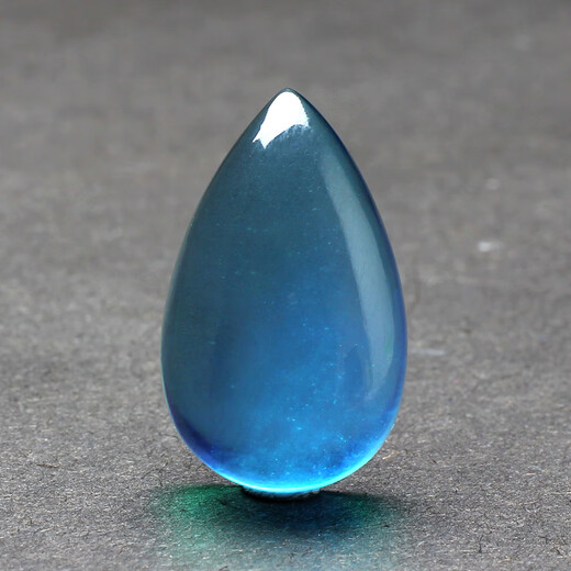 
Youshu Natural Blue Crystal Aquamarine Water Drop Egg Pendant 925 Sterling Silver Clampsbon Necklace Pendant Eight Characters Five Elements Water Number #682