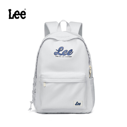 LEE retro corduroy backpack for men in spring fashion simple backpack for women junior high school students commuting large capacity school bag sea salt gray (spring and summer upgrade)
