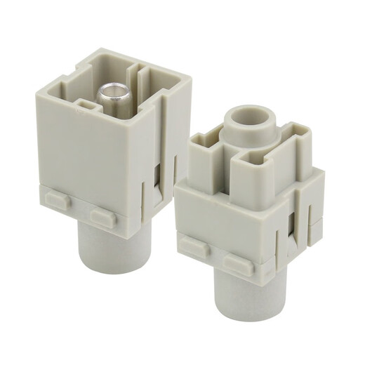 致荟树200A大电流矩形重载连接器接12346针线端子公母对接航空插头 6芯200A高底座侧出