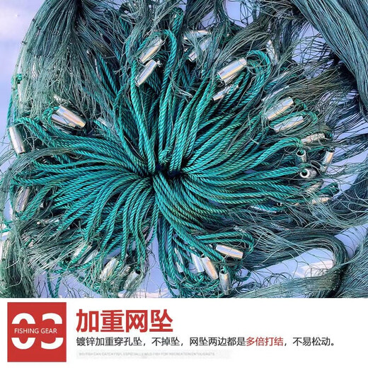 Guangtai 1-finger, 2-finger, 3-finger, 4-finger drag net, drag net, drag net, clear pond fishing net, partition net, seine fish net, 12 strands, mesh, 3 fingers, 3 meters high, 20 meters long, unfolded height is 2.1 meters