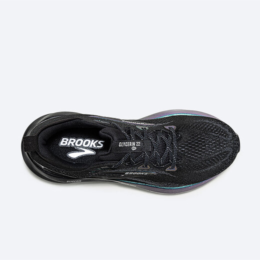 布鲁克斯（BROOKS）男子Glycerin 22甘油22月光系列缓震跑鞋 极光黑/乌木色 42
