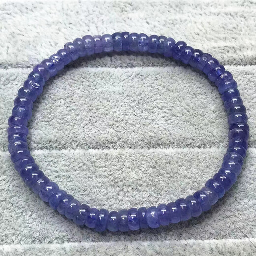 Youshu Natural Tanzanite Ball Beads Bracelet Women's Tanzania Ocean Heart Purple Sapphire Crystal Gemstone Bracelet Jewelry 24647