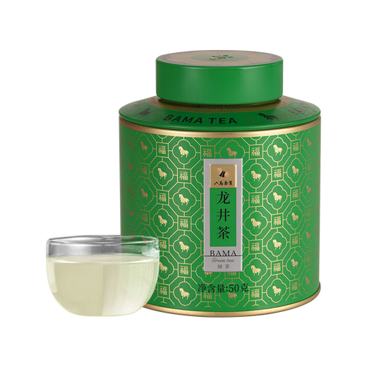 八马茶业绿茶 百福龙井茶特级50g 2025年罐装 茶叶自己喝