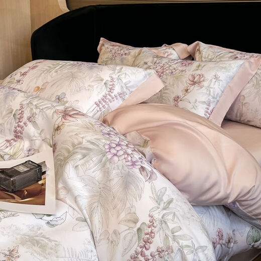 Bliss Mercury Home Textiles [1484 Люди высоко оценили] Экспорт 240 кусков Тяньши из четырех частей летних щитов шелковой шелк yicang-spring медовая орхидея (голая спящая мать и чистое время ребенка) 1,5 лист четырехсетен