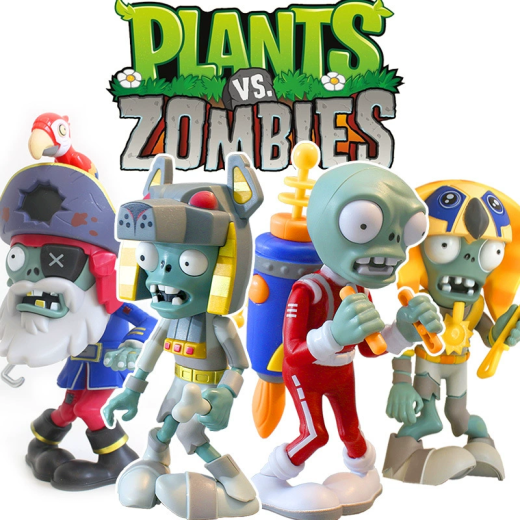 
Plant vs. Zombie Toys 2 Pea Shooter Model Figure Full Set Can Be Ejected Soft Dolls 6-10 Years Old Children's Toy Boy 686-1 (Coconut Cannon Set)