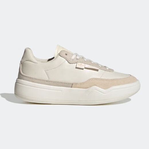 阿迪达斯 （adidas）休闲鞋女鞋 秋季新款ins潮时尚三叶草厚底低帮耐磨缓震运动鞋 GX7039米白肉粉 39 (240mm)