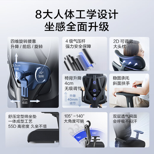 
JD.com Z5 ergonomic chair computer chair office chair e-sports chair artificial mechanics chair learning chair national subsidy