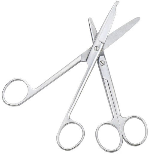 Bingyu BM506 thickened stainless steel scissors, high hardness, acid-resistant and rust-proof scissors, 18cm curved tip