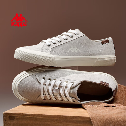 Kappa Herrenschuhe Leinwandschuhe für Männer 2025 Frühlings- und Sommer Neuem atmungsaktives vielseitige schuhschuhe dünne kedenresistente weiße schuh trendy pelican grau 44