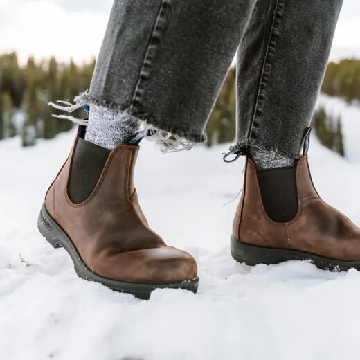 Blundstone Men and Damen -Arbeitsstiefel Neue Wärme wasserdicht warm gepolsterte Winterstiefel Chelsea -Stiefel Retro -Stiefel 1477 Antike Brown 41