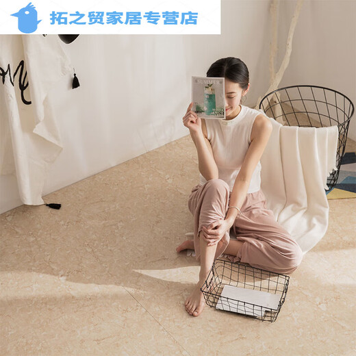 山头林村PVC自粘贴纸水泥地直接铺加厚耐磨水自贴仿地砖翻新改造 6627 60*60cm 1片