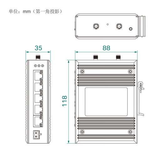 迈威5网口百兆工业无线路由器 无线APwifi路由器2.4G千兆单频/双频wifi6 中继桥接漫游客户端 MIAP6200-2N2-5T【厂商配送】