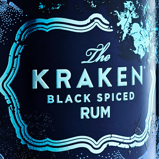 酷拉肯【送男生礼物】Kraken北海巨妖加香黑朗姆酒 Rum洋酒调酒基酒 【限量纪念款】21年荧光瓶 700mL