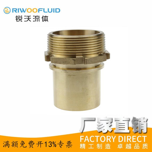 XMSJEN14420-3/DIN2817黄铜外丝防脱水嘴比塔铜头盾构机管夹宝塔铜芯 3寸 铜接头