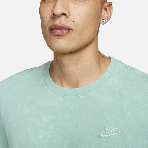 耐克（NIKE）短袖T恤男装2025夏季新款运动服针织舒适透气时尚圆领休闲上衣 FD1283-309绿色做旧款 M