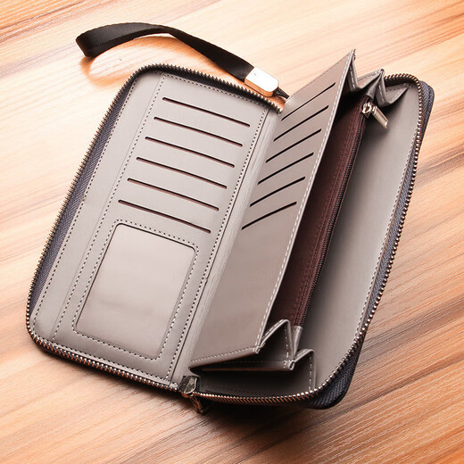 SMVP Canvas Wallet Men's Long Youth Youth Fashion Clutch Muste Clutch Multi-Card Simbage Simbage Mobile Phone Bag Ретро длинный кошелек [черный]