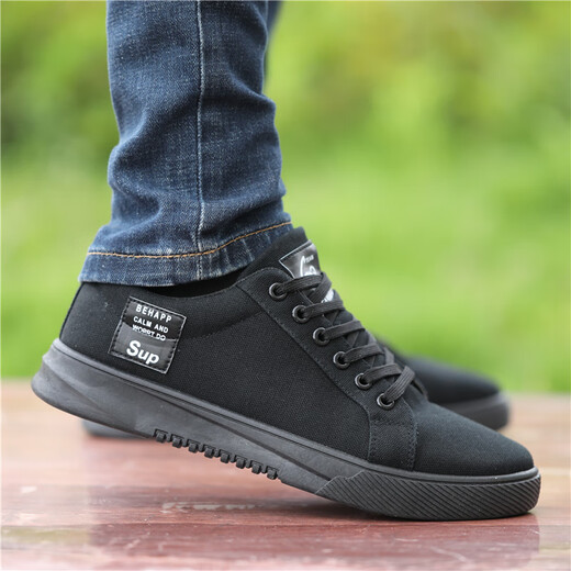 Rote Libelle alte Peking -Stoffschuhe Herrenschuhe 2025 Frühling Neues atmungsaktives Leinwandschuhe Herrensport und Freizeit 6636 Grau 42 Standardcode
