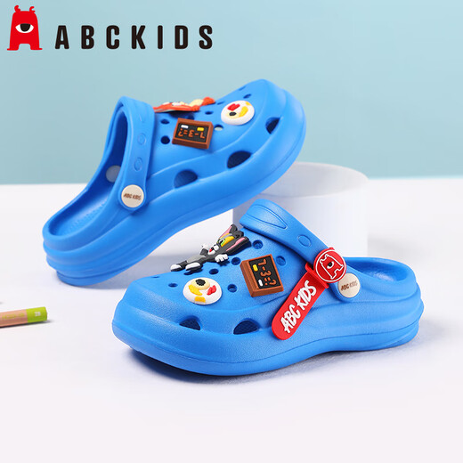 ABC Kids Kids's Hole Zapatos para zapatillas para niños y niñas para sandalias de verano para bebés Soft Sole No-Slip Beach Shoes 8504 Azul 28-29