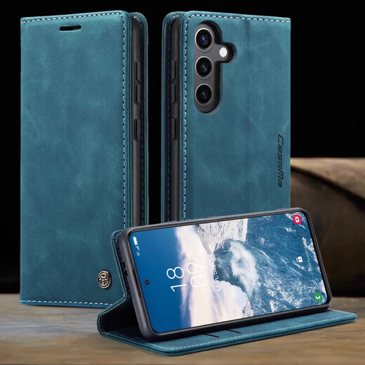 Xunzhe [conception de sacs de cartes] Samsung S25ultra Mobile Phone Case S25 Business rétro Multi-fonction Card-Plug-Type Cuir S25 + Shell de support anti-automne tout simplement inclusif [Bourgunde] Samsung S25 Ultra