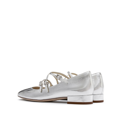 Same as 2025 Alice Mary Jane French single shoes EUE04CQ5 Starlight Silver 37