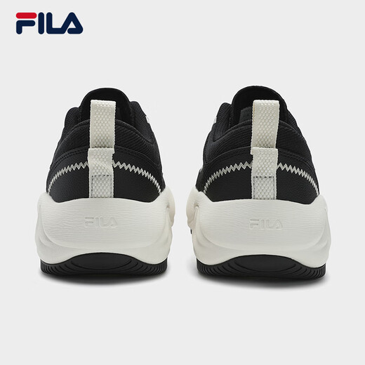 FILA 斐乐官方男鞋COOKIES复古帆布鞋2025夏新款曲奇鞋时尚休闲鞋 黑/奶白-BG 42