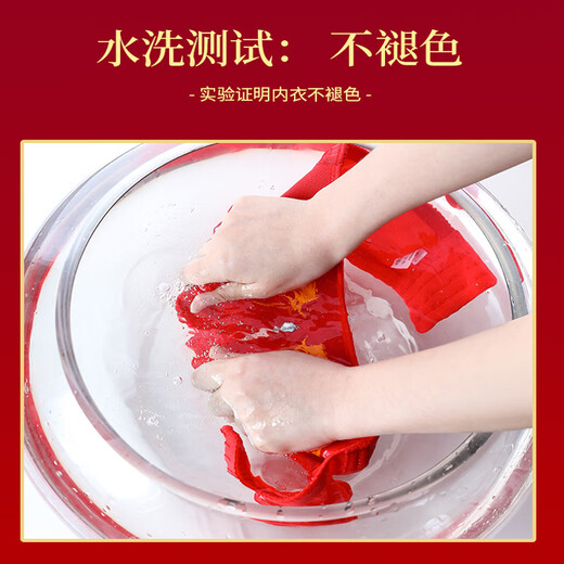 Cat Man Underwear Zodiac Year Set Women's Small Breasts Gathered Year of the Dragon Wedding Bridal Lace Big Red Bra Gift Box Flowers Blooming Wealth Good Luck Gift Box Set 70A/32A