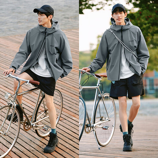 森马（Semir）防护外套|夹克男三防防风2025春季登山徒步连帽上衣109125108105