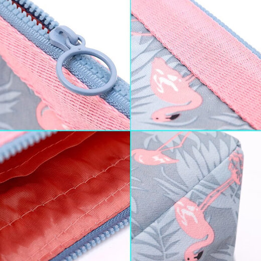 Man Yuan Gong Korean version ins flamingo cosmetic bag for primary school students large capacity cute girl waterproof portable travel storage pink flamingo