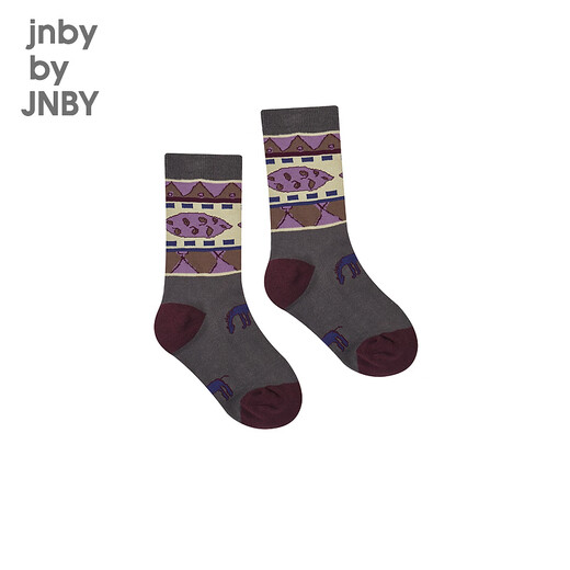 Jnby von Jnby Jiangnan Stoff Kinderkleidung Baumwolle High-Top-Socken modisch und niedlich süße Herbst- und Wintermädchen und Kinder 6o9n12610 900/braun Farbe gemischt 5-7 Jahre alt