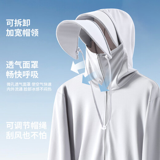 JEANSWEST LIFE Jeans West sun protection clothing men's summer anti-UV breathable ice feel thin sun protection clothing outdoor fishing jacket