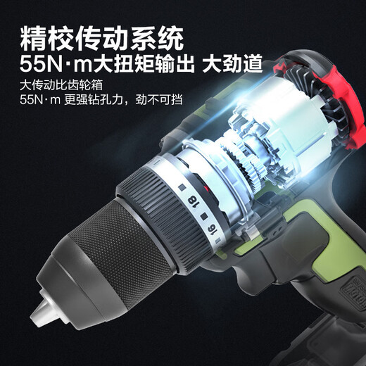 WU182锂电冲击多功能手电钻大功率电动螺丝刀无刷电动工具WU182 WU182+WU3884.0双电/快充