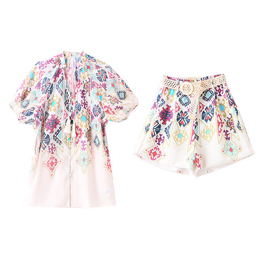 
Pier Cardin new Chinese shorts suit for women in summer new 2025 fashion casual waist-closing and slimming temperament two-piece set European products Blue Apricot L Recommended 100-115Jin [Jin equals 0.5 kg]