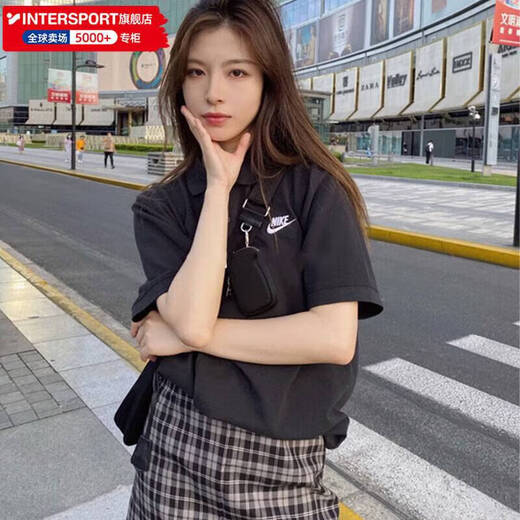 耐克（NIKE）t恤女装 2025夏季新款运动服情侣休闲服翻领全棉透气Polo衫男短袖 FN3895-010/偏大/晒图退5【元】 M (170/88A)