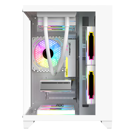 AOCCG391 sea view room case matx column-free panoramic side-transparent ITX computer main case high-value DIY desktop game e-sports 240 water-cooled white main case CG391W white + 3 ice 120 fans default positive leaf