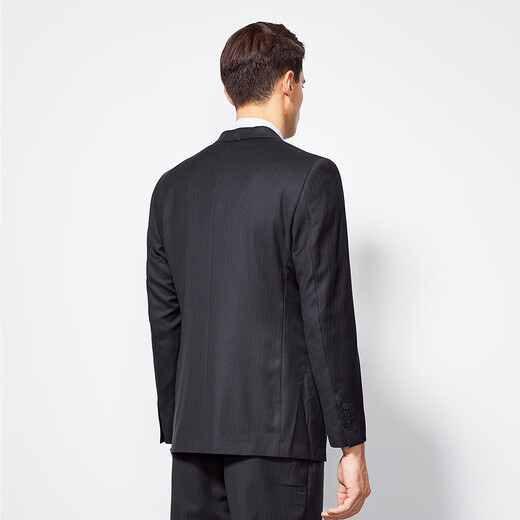 杉杉西服套装男四季商务休闲两件套新郎伴郎礼服工作正装条纹舒适套西