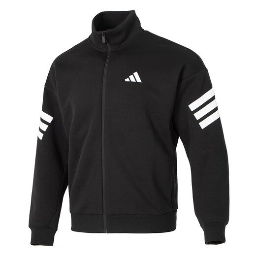 Adidas veste Vêtements masculins 2025 printemps et automne Nouveaux coups de sport en tricot collier de haut de gamme masculine à manches longues JD4885 JD4885 Black 3xl recommandé 215-230jin [Jin est égal à 0,5 kg]