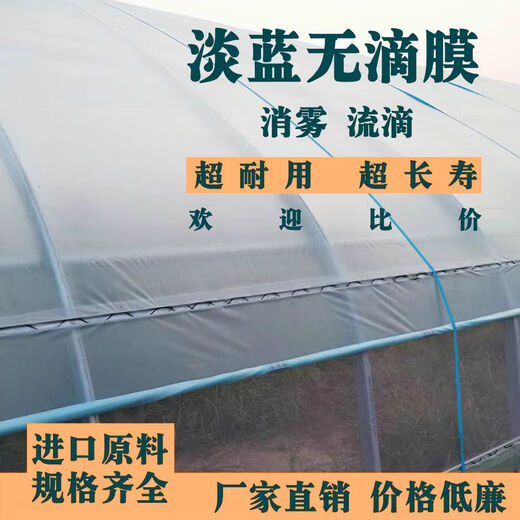 Greenhouse plastic film thickened dripping high light transmittance imported drip-free film vegetable planting anti-aging transparent shed film 8 wires thick (the length is several meters long to take several pieces) 2 meters wide