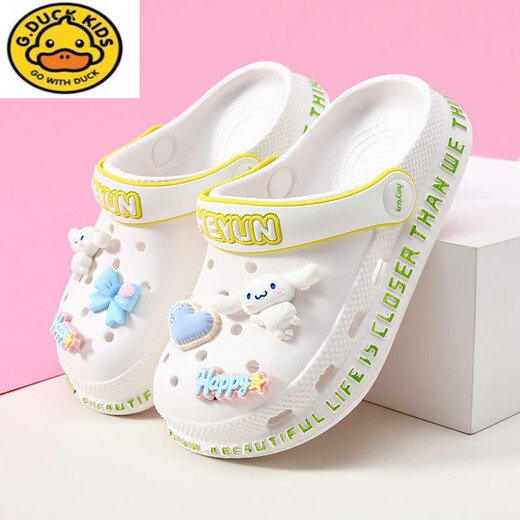 G.DuckKids Girls 'Hole Chaussures Sandales pour enfants en été en été Nouveau style Sondage doux Sole Big Child's Baby Girl's Slippers portant des chaussures de plage bleu clair 15 0 mm (longueur intérieure CM)